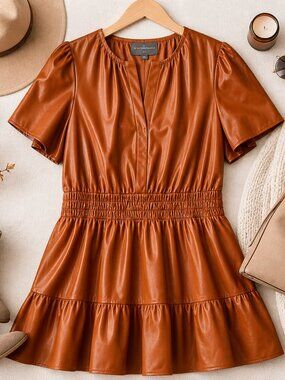 Anthropologie Leather Dress for Sale up to 90% Off: Poshmark